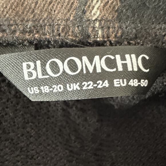 Bloomchic Women’s Plus 18/20 Whimsigoth Plaid Knit Sweater Tunic Preppy Fall - Picture 3 of 8